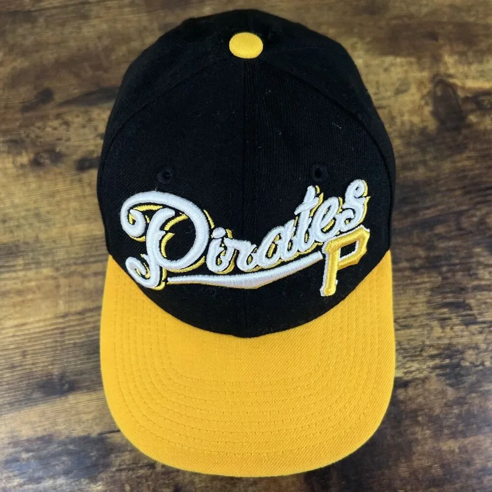 Pittsburgh Pirates New Era 9FIFTY Youth Snapback Hat Black Yellow MLB Kids Cap
